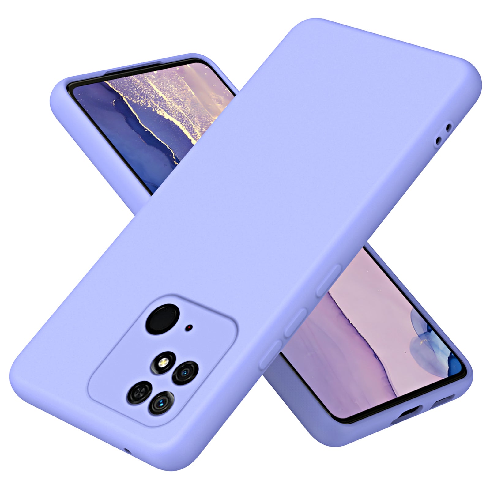 For Xiaomi Redmi 10C 4G Rubberized Flexible TPU Shockproof Cover Fiber Lining 2.2mm Thickness Drop-proof Phone Case For Xiaomi Redmi 10C 4G Rubberized Flexible TPU Shockproof Cover Fiber Lining 2.2mm Thickness Drop-proof Phone Case